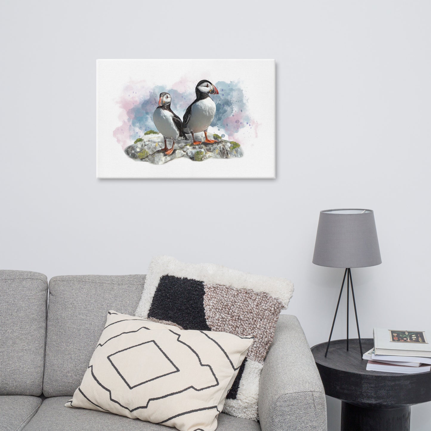 'A Pair of Puffins' Canvas Print