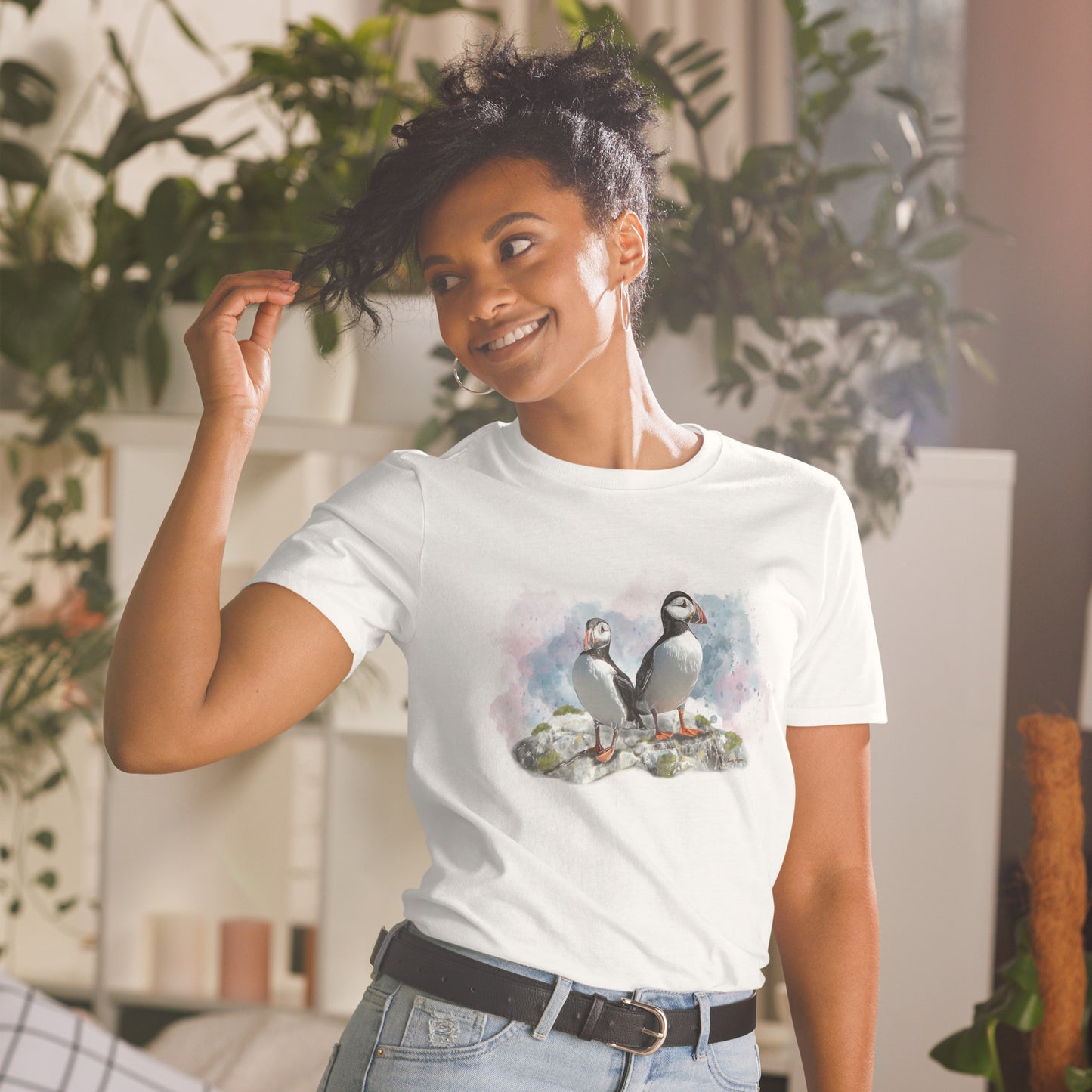 'A Pair of Puffins' Short-Sleeve Unisex T-Shirt