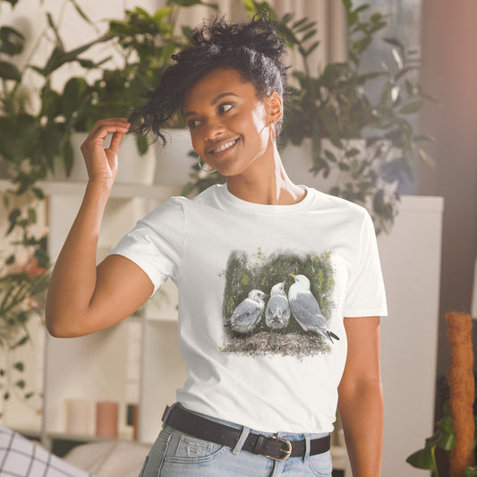 'Kittiwake and Two Chicks' Short-Sleeve Unisex T-Shirt